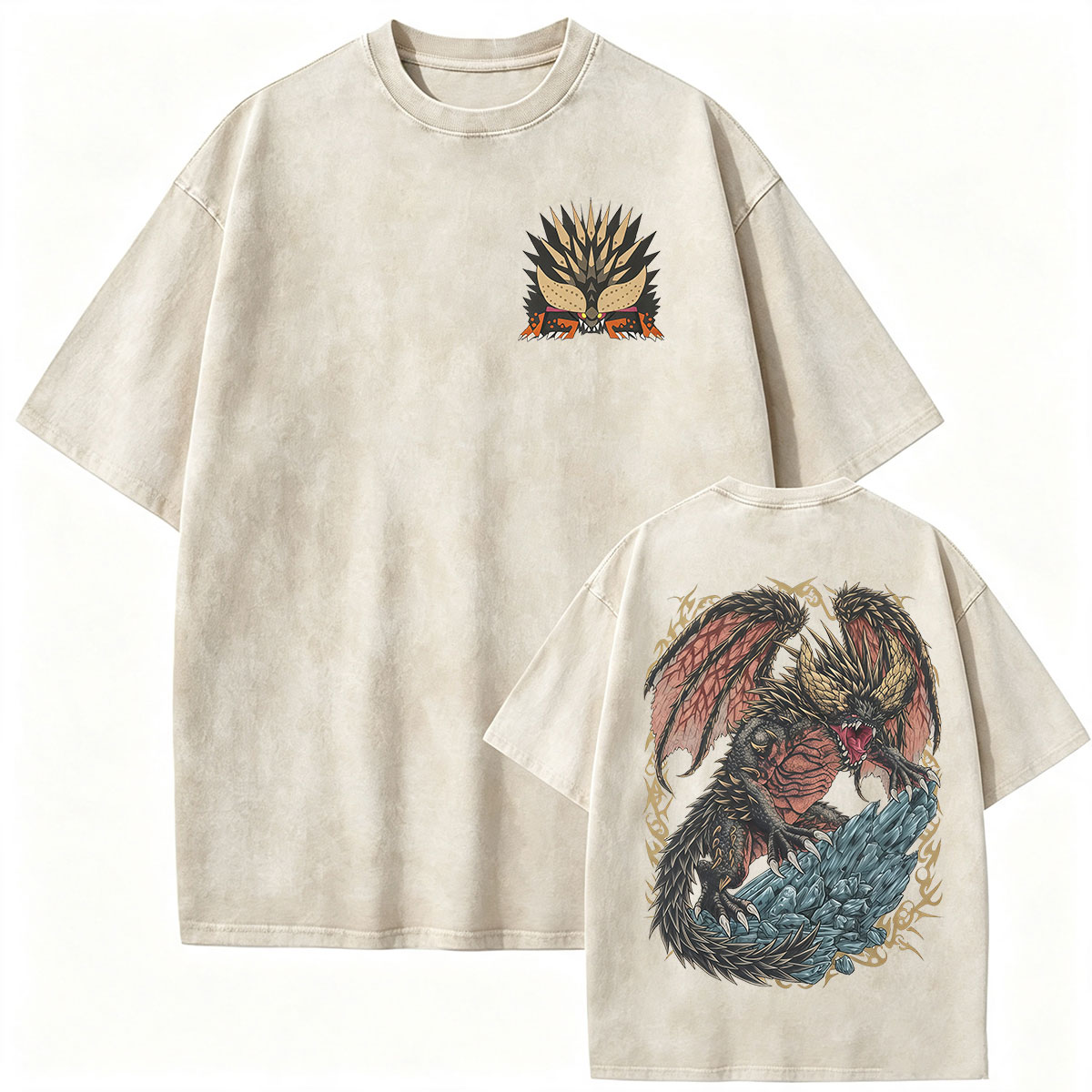 Vintage Washed Monster Hunter  - огляд і ціна Retro Gaming T Shirt