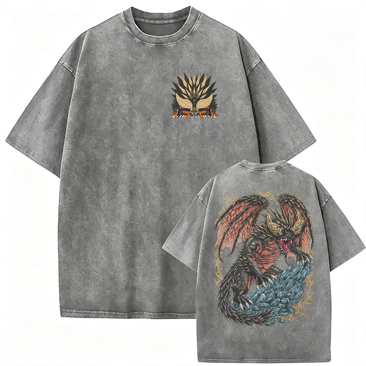 Vintage Washed Monster Hunter  - огляд і ціна Retro Gaming T Shirt