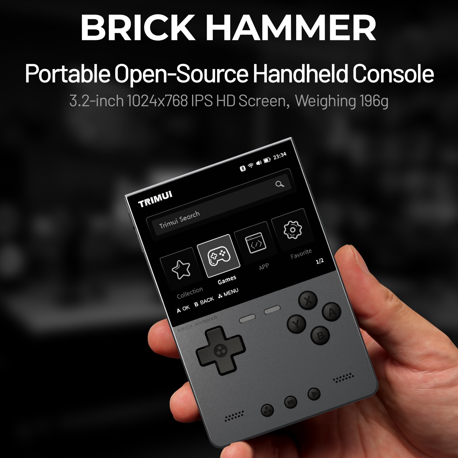 TRIMUI BRICK HAMMER Retro Hand - огляд і ціна Retro Gaming Kiosk
