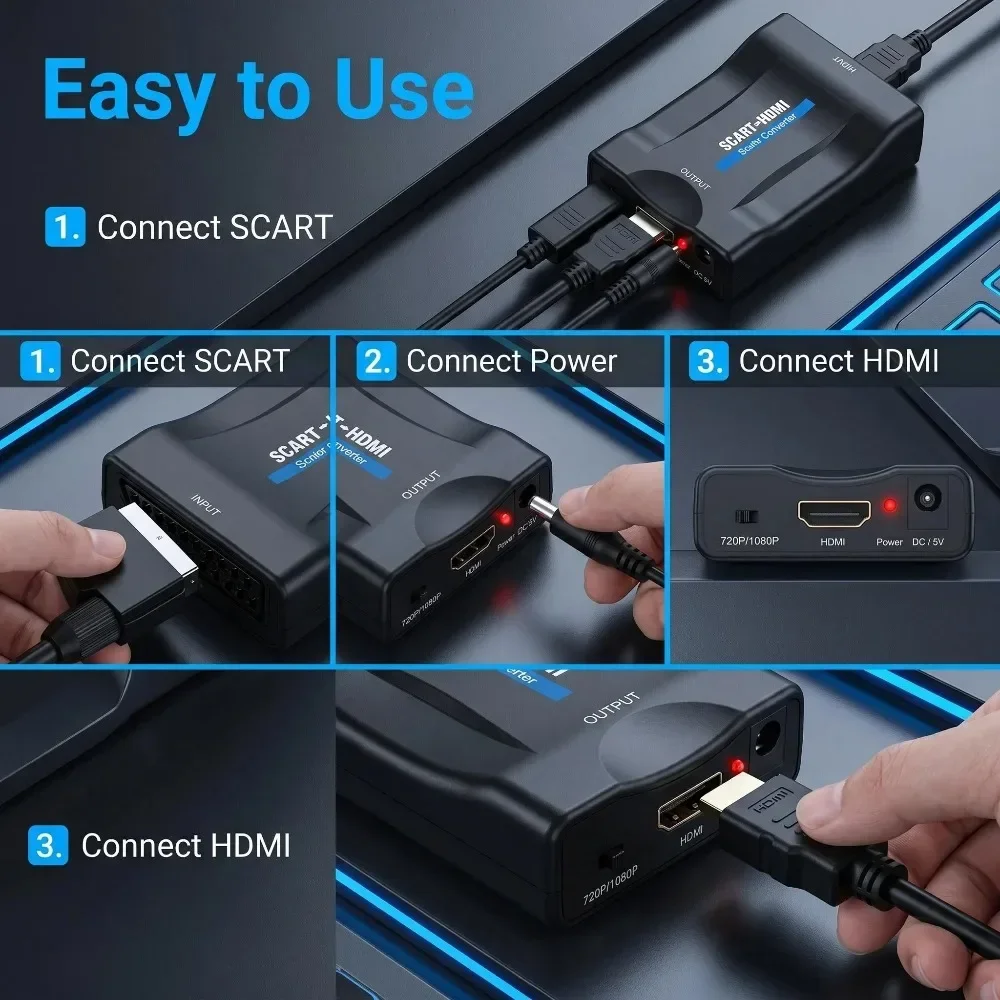 SCART To HDMI-Compatible Conve - огляд і ціна Scart To Hdmi